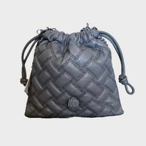 NWT RARE Kurt Geiger Small Kensington Drench Drawstring Bag,  Grey